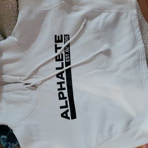 Alphalete crop sweater-white